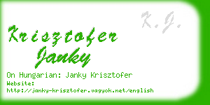 krisztofer janky business card